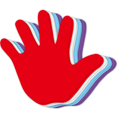 Foam Hand Shapes 8/pk 6"