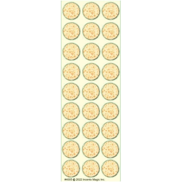 Matzah stickers (.75", 6 Sheets)