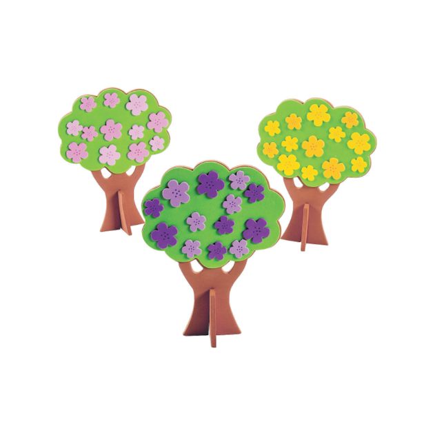 3D Spring Tree Craft Kit 8" 12/pk