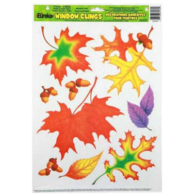 Fall Leaves Window Clings 12" X 17" 1pk