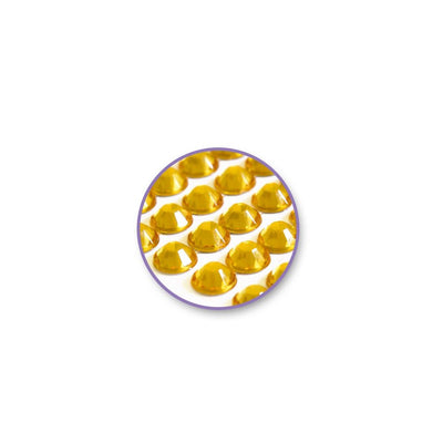 Adhesive Rhinestone Gold 8mm 120/pk