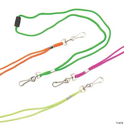 Nylon Neon Breakaway Lanyards 12/pk