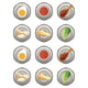 Seder Plate Symbols Stickers Round 32mm Color Print 10/pk