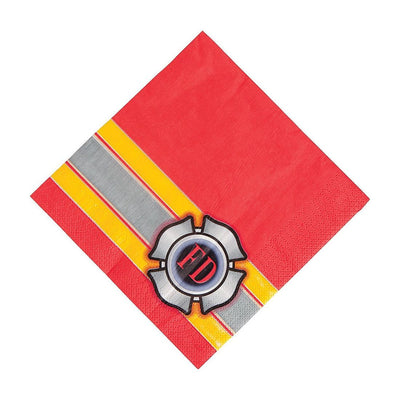 Firefighter Party Luncheon Napkins 6 1/2" - 16 Pc.