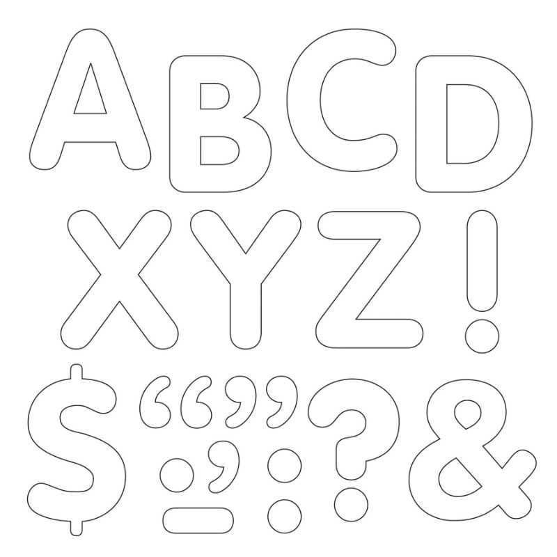 White 2" Letters & Marks Adhesive Letters (discontinued)