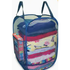 Mesh Foldable Hamper, 14x14x24