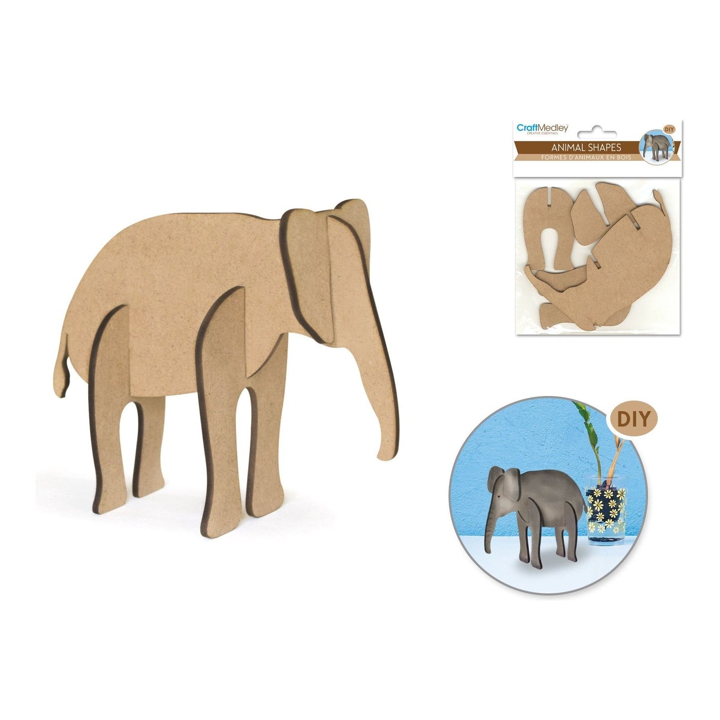 DIY Laser-Cut Animal Shapes-Elephant (discontinued)