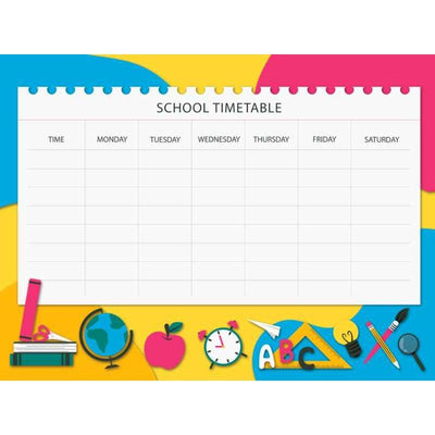 Notepad timetable POSTER 18x24.