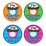 I'm __ Years Old Today Wear 'Em Badges (Stickers) 2 3/8" 32/pk