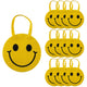 12" x 12" Smile Face Round Nonwoven Tote Bags - 12 Pc.