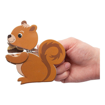 Brown Squirrel Chomper Clothespin & Foam Craft Kit, 4"  12/pk