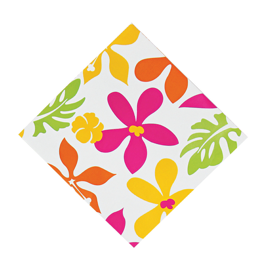 Luau Hibiscus Luncheon Napkins 50/pk