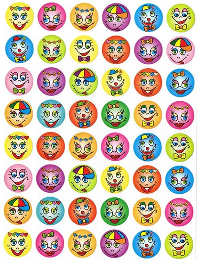 Decorative Smiley Face Stickers 1/2" (10 Sheets) (closeout)
