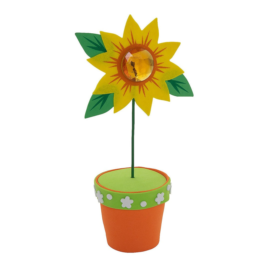 Sunflower Flower Pot Craft Kit 5 1/4" x 9"  6/pk