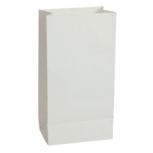 Paper Bags White 5" x 9.5" x 3" 12/pk