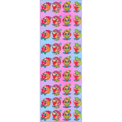 Purim Clown Head Stickers (25 Stickers)