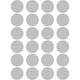 Color Coding Stickers Silver 1", Round 25MM Metallic, 25/pk