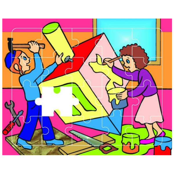 Chanukah Dreidel Menorah 20 Piece Wood Puzzle 8.5×11