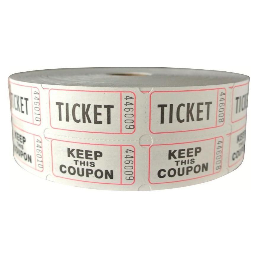 Double Roll Tickets White 2000 sets per roll