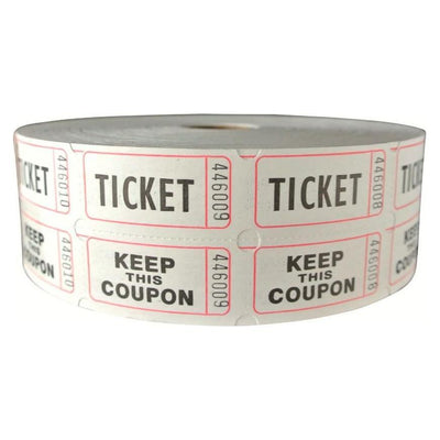 Double Roll Tickets White 2000 sets per roll