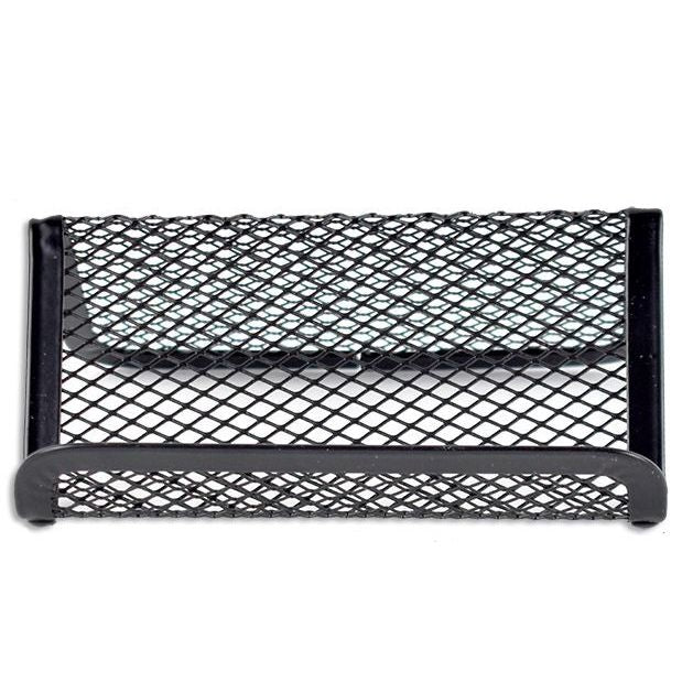 Desk Card Holder, Metal Mesh-Black 1pc 4.25"