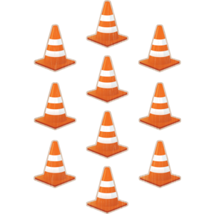 Under Construction Cones Accents 6" 30/pk