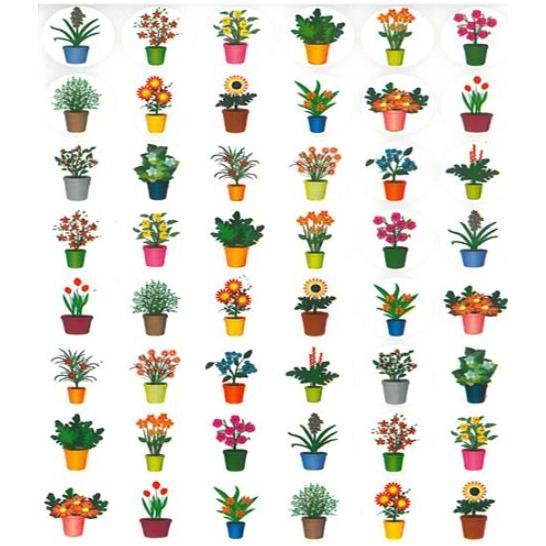 Plants Sticker 3/4" (10 Sheets)
