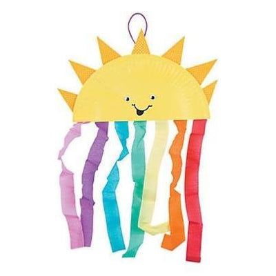 Paper Plate Sun & Rainbow Craft Kit 12/pk