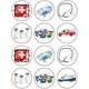 Doctor Stickers Round 32mm Color Print 10/pk