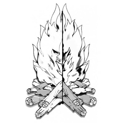 3D bonfire Crafts 9" x 6" 36/pk