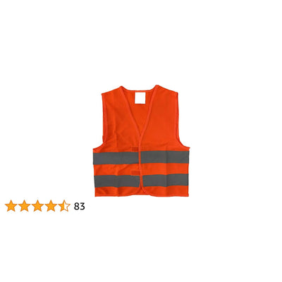 Fire Vest Fluorescent Red Age 8-12 1/pc