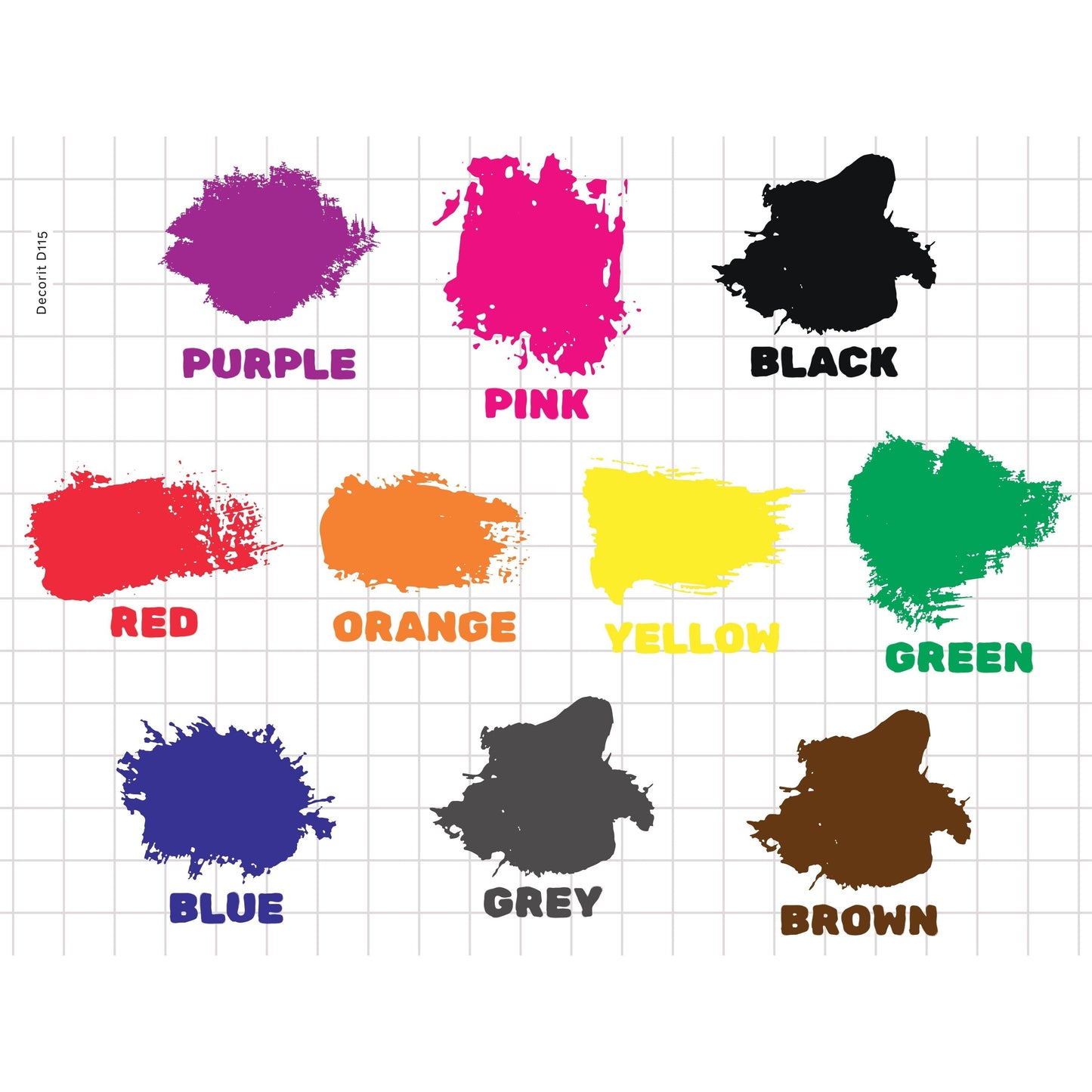 Color Paint Splatters poster (English) 24 x 18