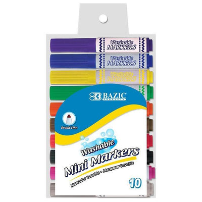 8 Color Broad Line Mini Washable Markers