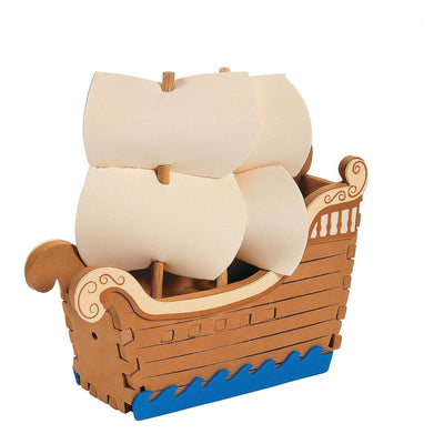 3D Mayflower Ship Craft Kit, 6 3/4" x 1 3/4" x 5 1/2", 12/pk