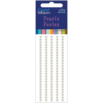 Crystal Stickers Pearls 3mm Round 125/Pkg