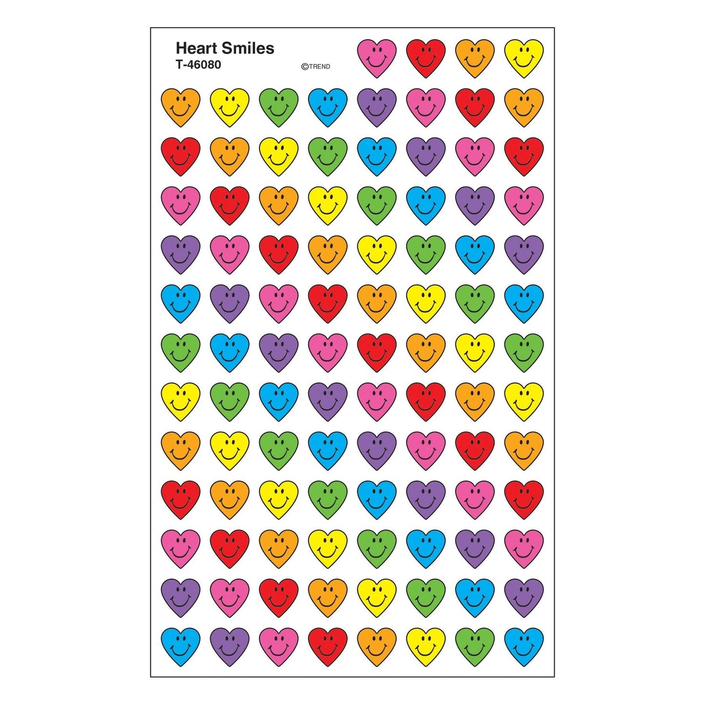 Heart Smiles Stickers 7/16" (8 Sheets)
