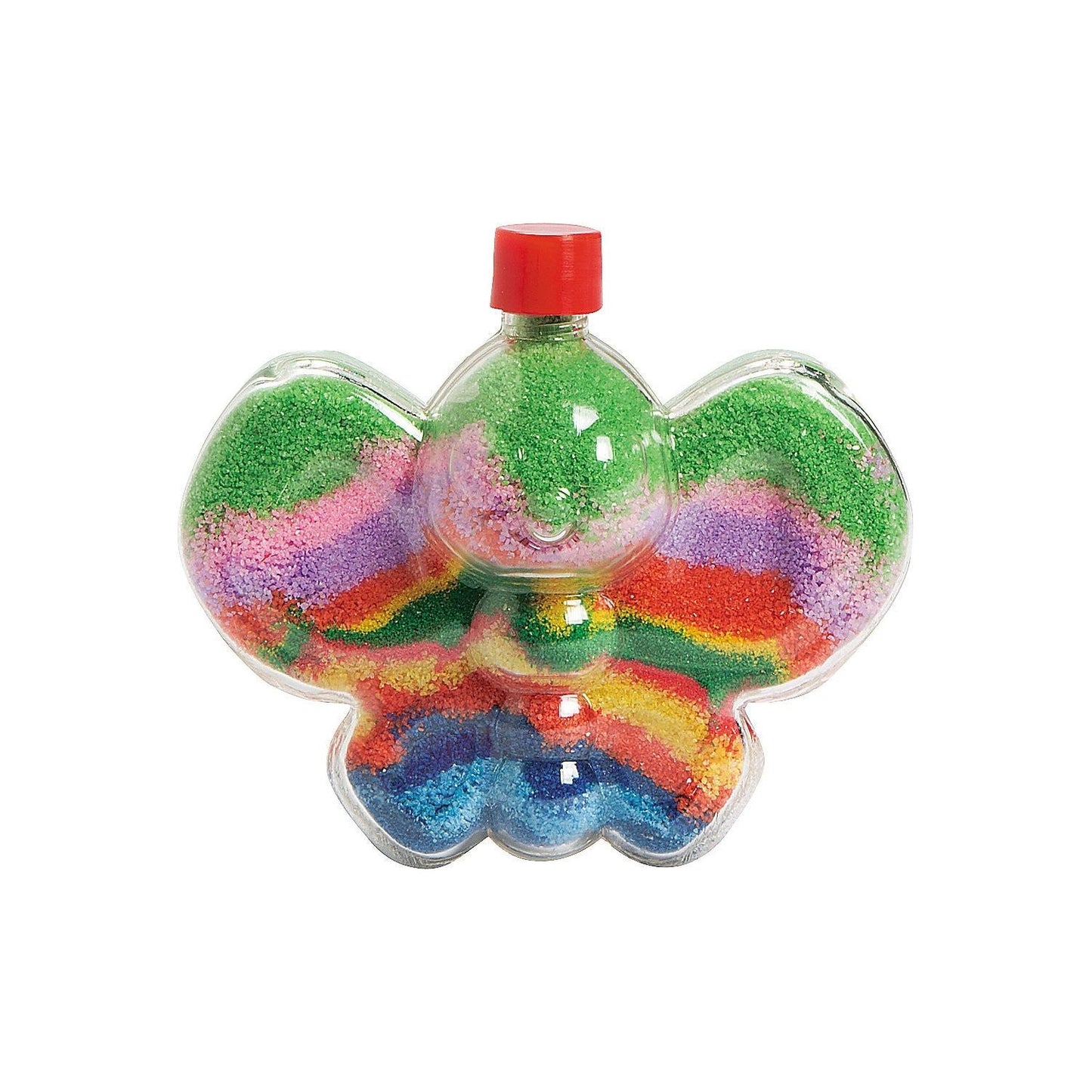 Butterfly Sand Art Bottles, Includes 1 funnel, Plastic, 4" x 3 1/2", 12/pk