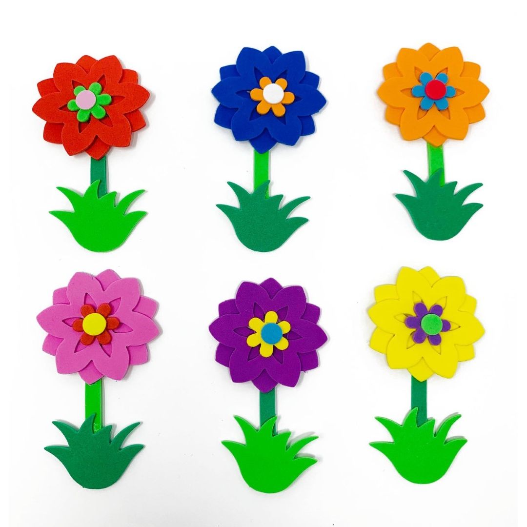 Foam shape flower 6/pcs