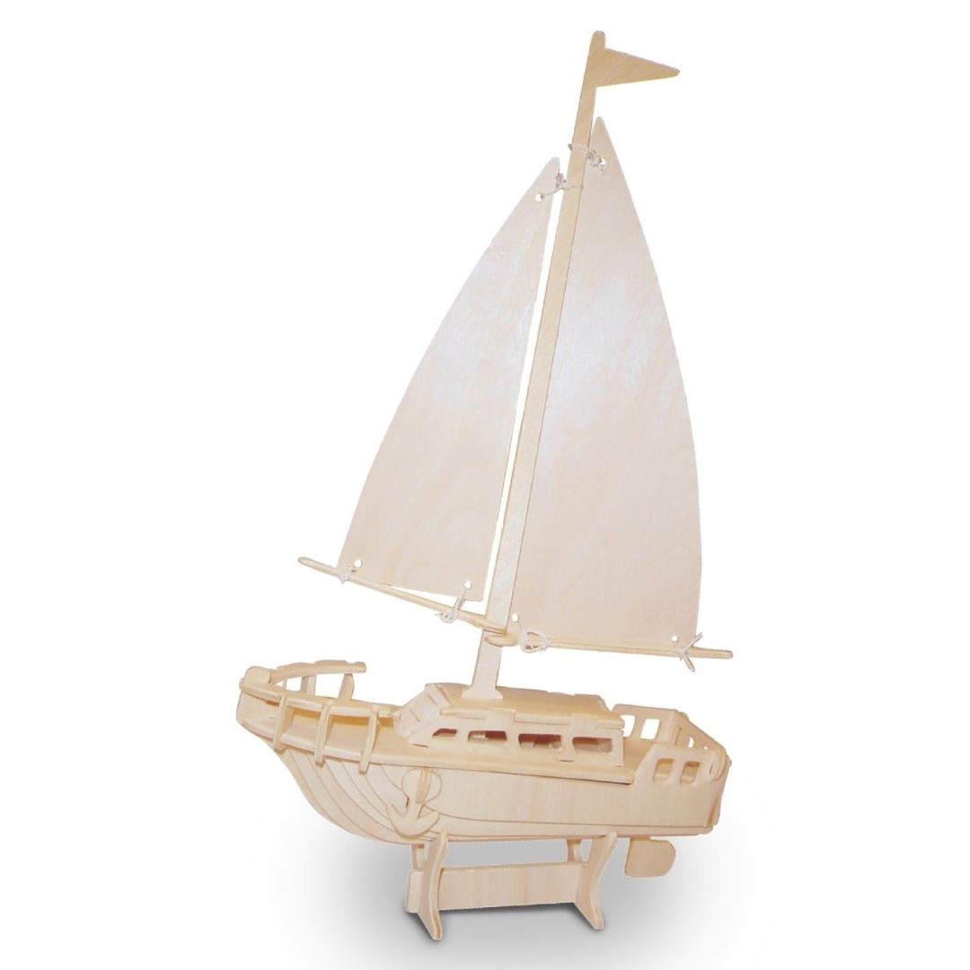 3D Puzzles Sailboat 9"Lx7.31"Wx0.37"H