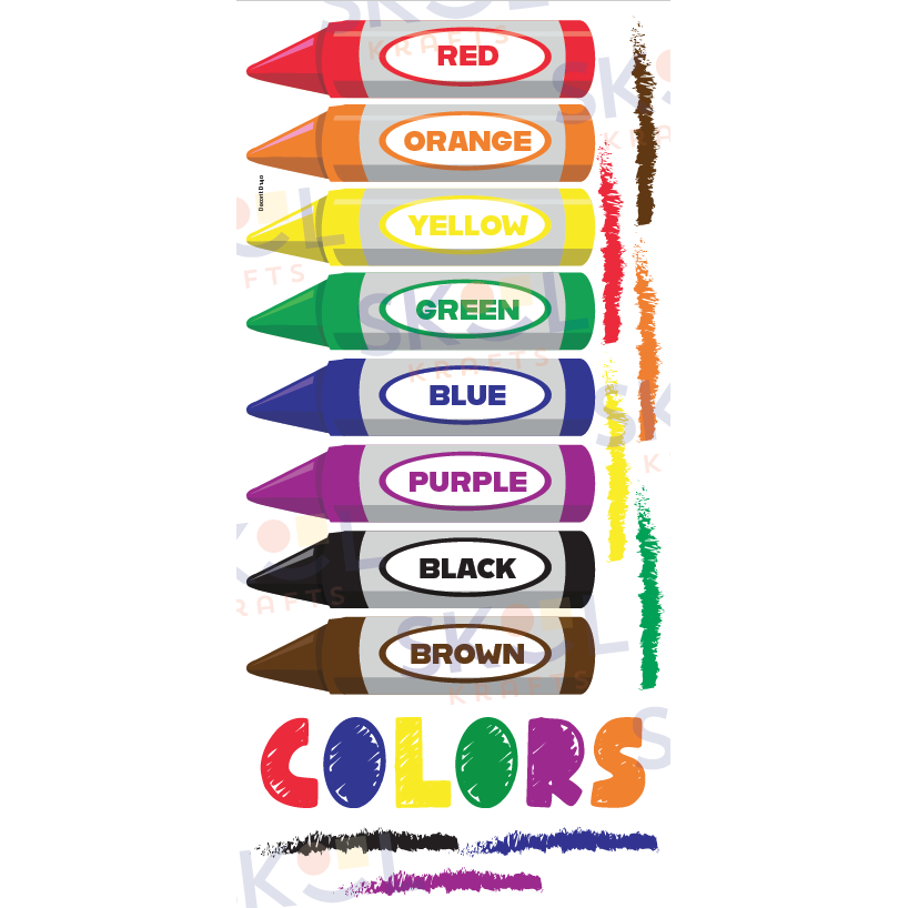Crayon Colors Centerpiece Laminated (English)