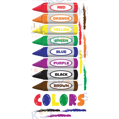 Crayon Colors Centerpiece Laminated (English)