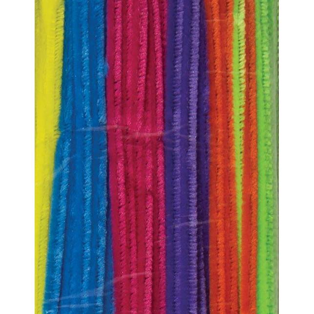 Jumbo Chenille Stems 6mm Hot Colors 12" 100/pk