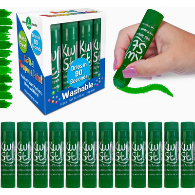 Kwik Stix Solid Paint Bulk Green 12 Count