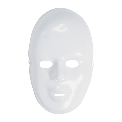 DIY Plastic White Face Masks 12/pk