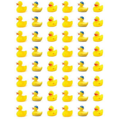 Rubber Duck Stickers Round 19mm Color print 10/pk