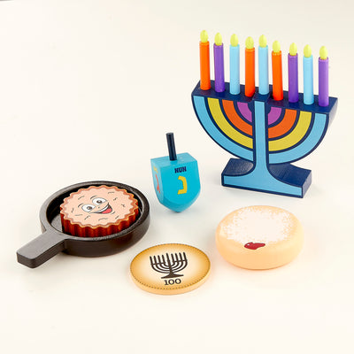 Chanukah Deluxe Wood Children's Play Set  9.25" x 1.50" x 11.25