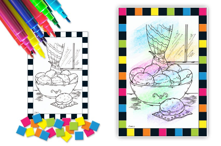 Doughnut Mosiac Art Crafts Kit 24/pc (closeout)