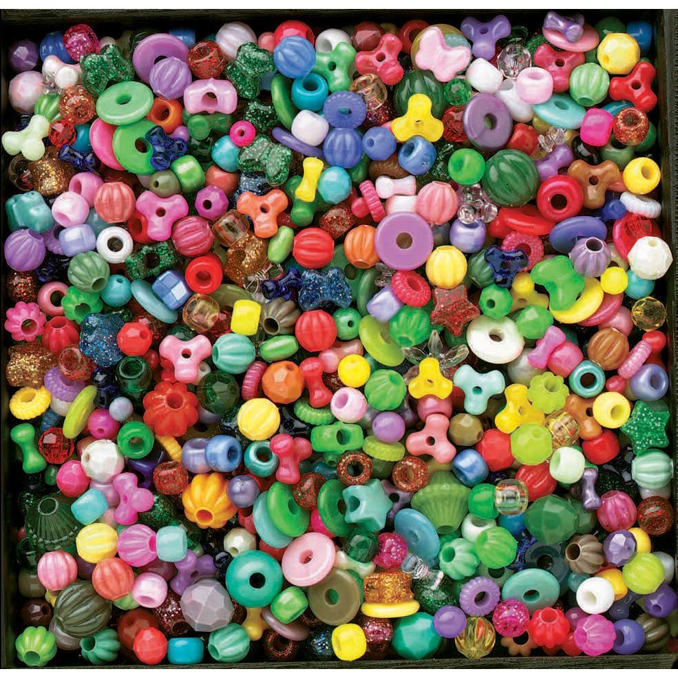 Mixed Craft Bead Multi  8.5 × 5.5 × 2" 1Lb