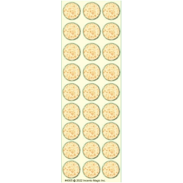 Matzah stickers (.75", 6 Sheets)