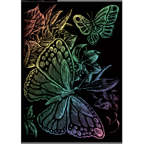 Butterflies Rainbow Mini Engraving Art 5"x7" 1pc